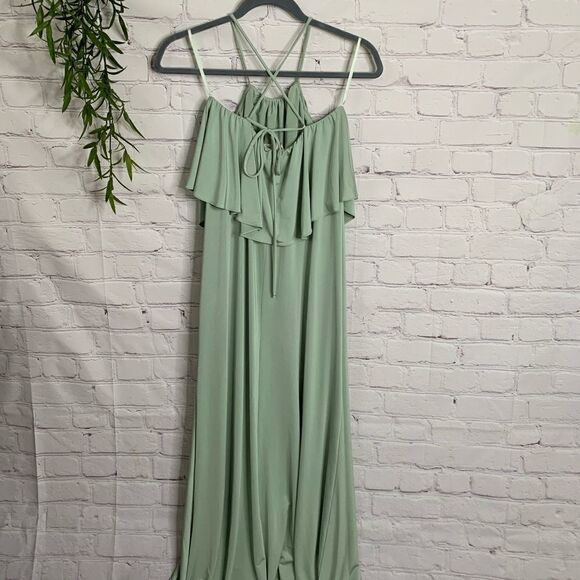 Twobirds sage green maxi bridesmaid dress small - Picture 8 of 8
